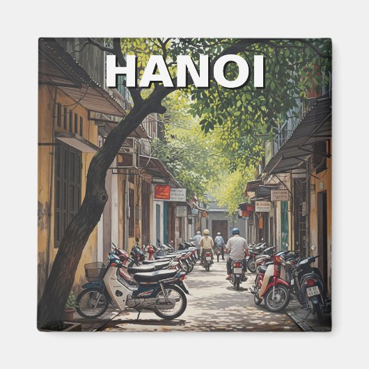 Hanoi Vietnam Alley Reizen Magneet (Voorkant)