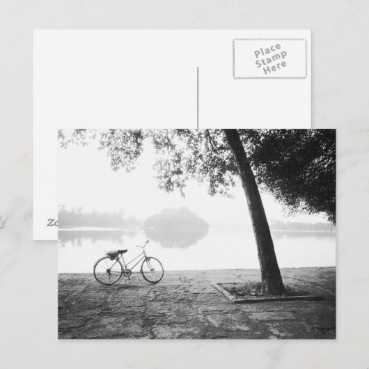 Hanoi Vietnam, Bicycle & Bay Mau Lake Lenin Park Briefkaart (Voorkant / Achterkant)