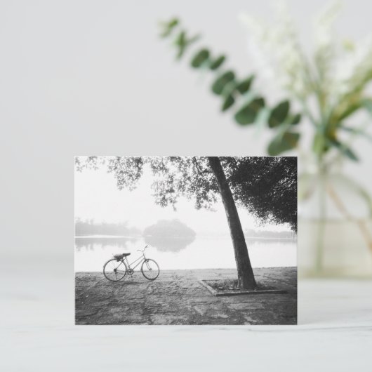 Hanoi Vietnam, Bicycle & Bay Mau Lake Lenin Park Briefkaart (Staand voorkant)