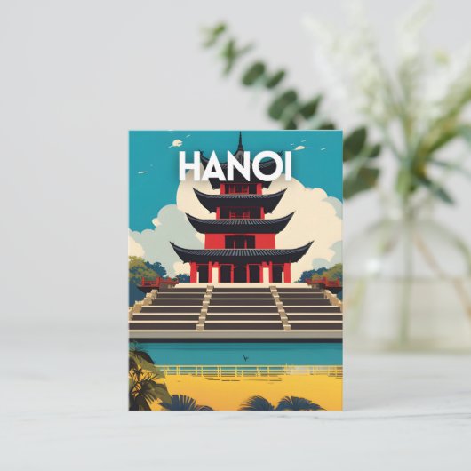 Hanoi Vietnam Briefkaart (Staand voorkant)