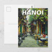 Hanoi Vietnam Café in de Alley Briefkaart (Voorkant / Achterkant)