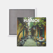 Hanoi Vietnam Café in de Alley Magneet (Voorkant / Achterkant)