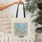 Hanoi, Vietnam, City Map Tote Bag
