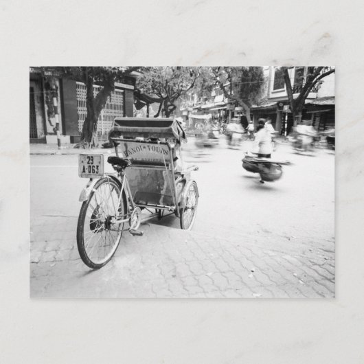 Hanoi Vietnam, Cyclo in Old Hanoi Briefkaart (Voorkant)