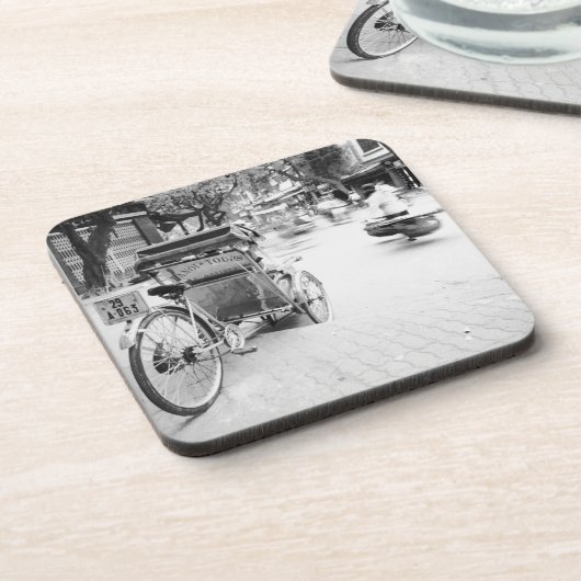 Hanoi Vietnam, Cyclo in Old Hanoi Onderzetter (Linkerzijde)