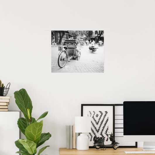 Hanoi Vietnam, Cyclo in Old Hanoi Poster (Thuiskantoor)