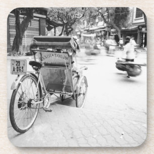 Hanoi Vietnam, Cyclo in Oud Hanoi Onderzetter