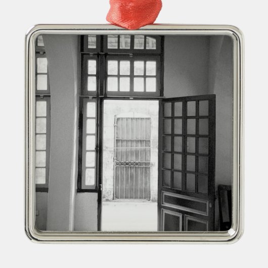 Hanoi Vietnam, gevangenis van Inside Hanoi Hilton Metalen Ornament (Voorkant)