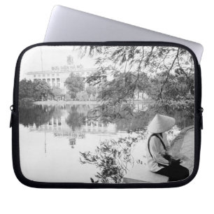 Hanoi Vietnam, Hoan Kiem-meer uitzicht (NR) Laptop Sleeve