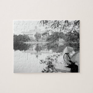 Hanoi Vietnam, Hoan Kiem-meer uitzicht (NR) Legpuzzel
