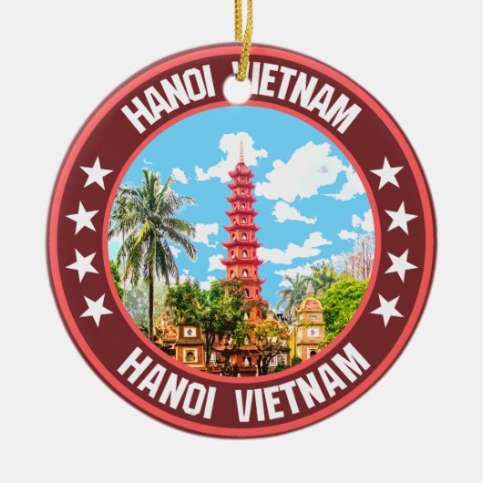 Hanoi Vietnam Keramisch Ornament (Voorkant)