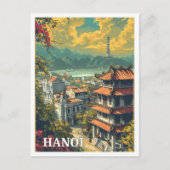 Hanoi Vietnam  Kunst Reizen Illustratie Briefkaart (Voorkant)