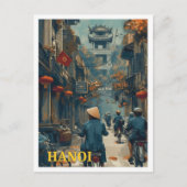 Hanoi Vietnam  Kunst Reizen Illustratie Briefkaart (Voorkant)