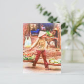 Hanoi Vietnam Marktverkoper door Shawna Mac Briefk Briefkaart (Staand voorkant)