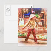 Hanoi Vietnam Marktverkoper door Shawna Mac Briefk Briefkaart (Voorkant / Achterkant)