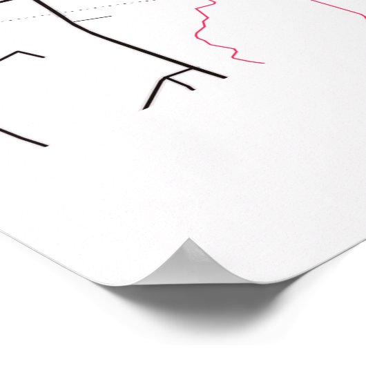 Hanoi - Vietnam MilkTea City Map Poster (Hoek)