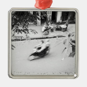 Hanoi Vietnam, Motorfiets in Oud-Hanoi Metalen Ornament
