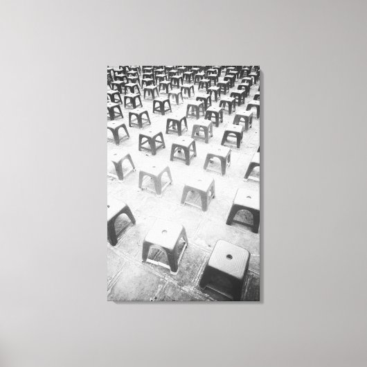 Hanoi Vietnam, plastic gereedschap in de tempel va Canvas Afdruk (Voorkant)