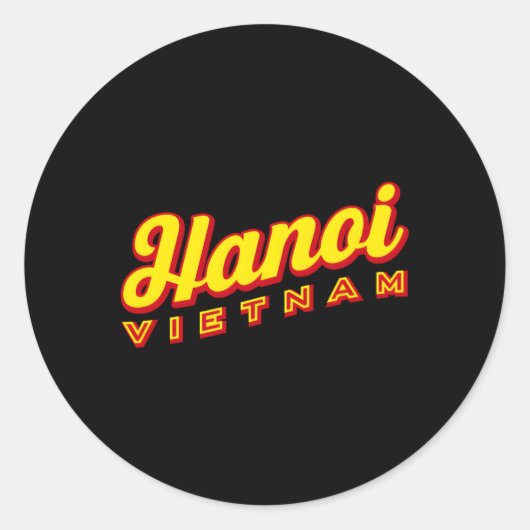 Hanoi Vietnam Ronde Sticker (Voorkant)