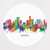 Hanoi Vietnam Skyline Labels (Design 2)