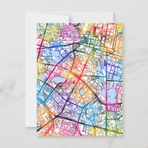 Hanoi Vietnam Stadsplattegrond Briefkaart