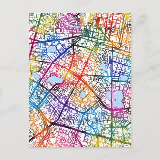 Hanoi Vietnam Stadsplattegrond Briefkaart (Voorkant)