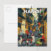 Hanoi Vietnam Steeg Reizen Briefkaart (Voorkant / Achterkant)