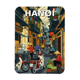 Hanoi Vietnam Steeg Reizen Magneet