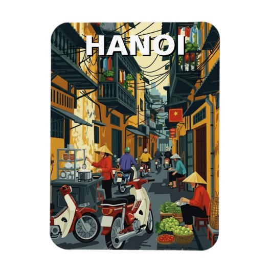 Hanoi Vietnam Steeg Reizen Magneet (Verticaal)
