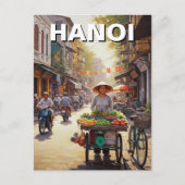 Hanoi Vietnam straatverkoper Briefkaart (Voorkant)