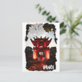 Hanoi Vietnam Tempel van de Literatuur Briefkaart (Staand voorkant)