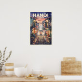 Hanoi Vietnam Vintage Reizen Poster (Keuken)
