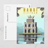 Hanoi, Vietnam Vintage retro toerisme Briefkaart (Voorkant / Achterkant)