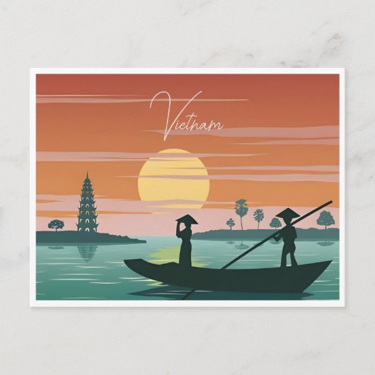 Hanoi, Vietnam Vintage retro toerisme Briefkaart (Voorkant)