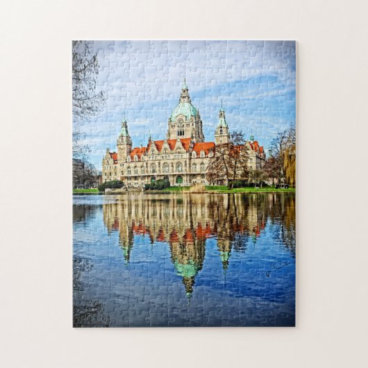 Hanover, Duitsland - Old Town Hall Reflections Puz Legpuzzel (Verticaal)