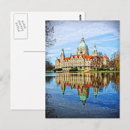 Hanover, Duitsland - Reflecties over het oude stad Briefkaart (Voorkant / Achterkant)