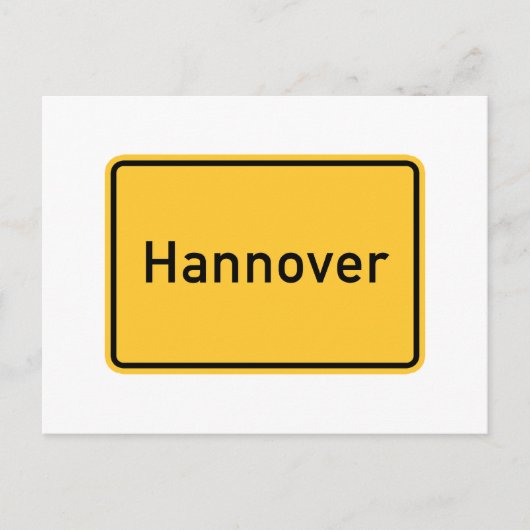 Hanover, Duitsland wegwijzer Briefkaart (Voorkant)