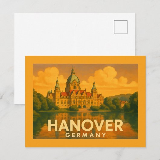 Hanover Germany City Art Briefkaart (Voorkant / Achterkant)