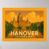 Hanover Germany City Art Poster (Voorkant)