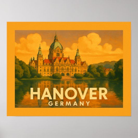 Hanover Germany City Art Poster (Voorkant)