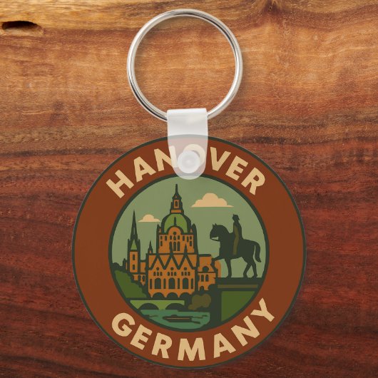 Hanover Germany City Art Sleutelhanger (Voorkant)