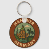 Hanover Germany City Art Sleutelhanger (Achterkant)