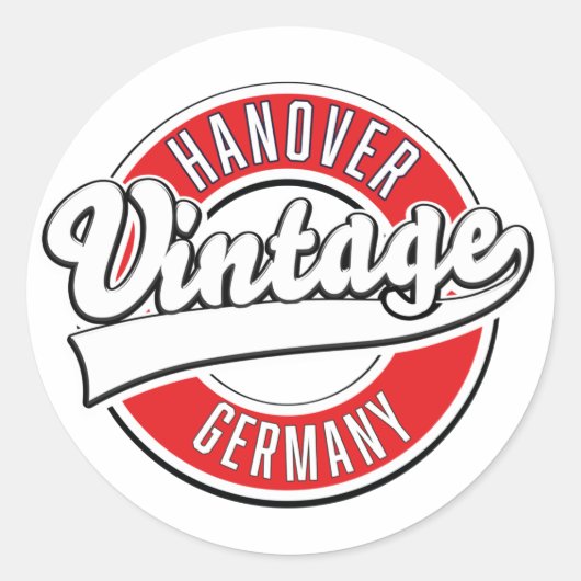Hanover Germany logo. Ronde Sticker (Voorkant)