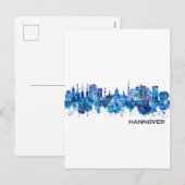 Hanover Germany Skyline Blue Feestdagenkaart (Voorkant / Achterkant)