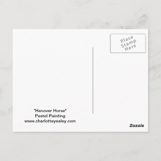 Hanover Horse Art Briefkaart (Achterkant)