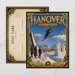 Hanover New Hampshire Vintage Art Deco Gouden Tijd Briefkaart