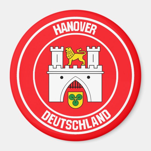 Hanover Round Emblem Magneet (Voorkant)