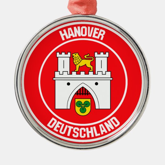 Hanover Round Emblem Metalen Ornament (Voorkant)