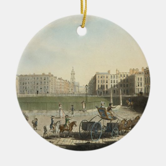 Hanover Square, gegraveerd door Robert Pollard (17 Keramisch Ornament (Voorkant)