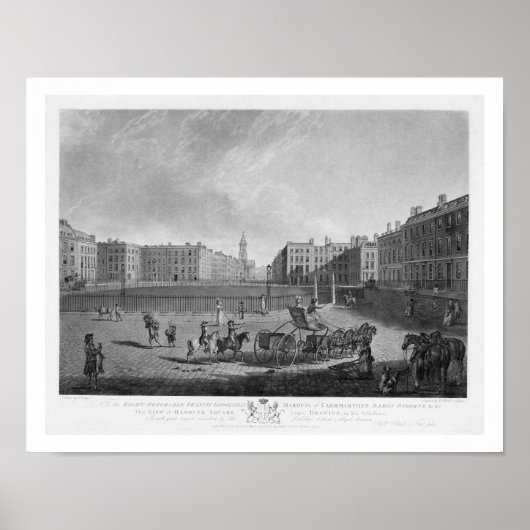 Hanover Square, uit een set van vier uitzichten Lo Poster (Voorkant)